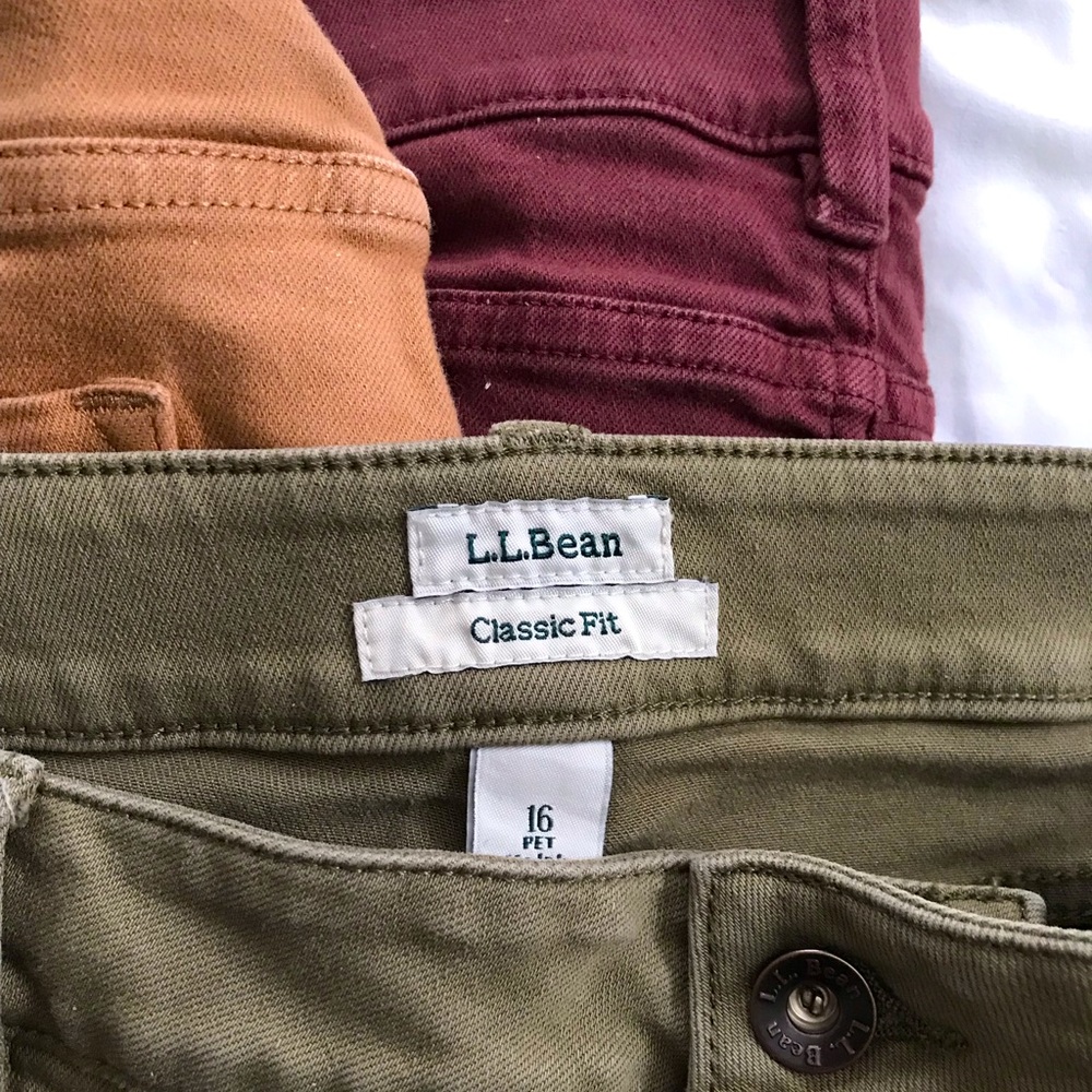 LL Bean Women's True Shape Jeans, Classic Fit Slim-Leg in 3 colors.